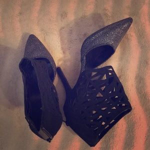 Black Caged heels